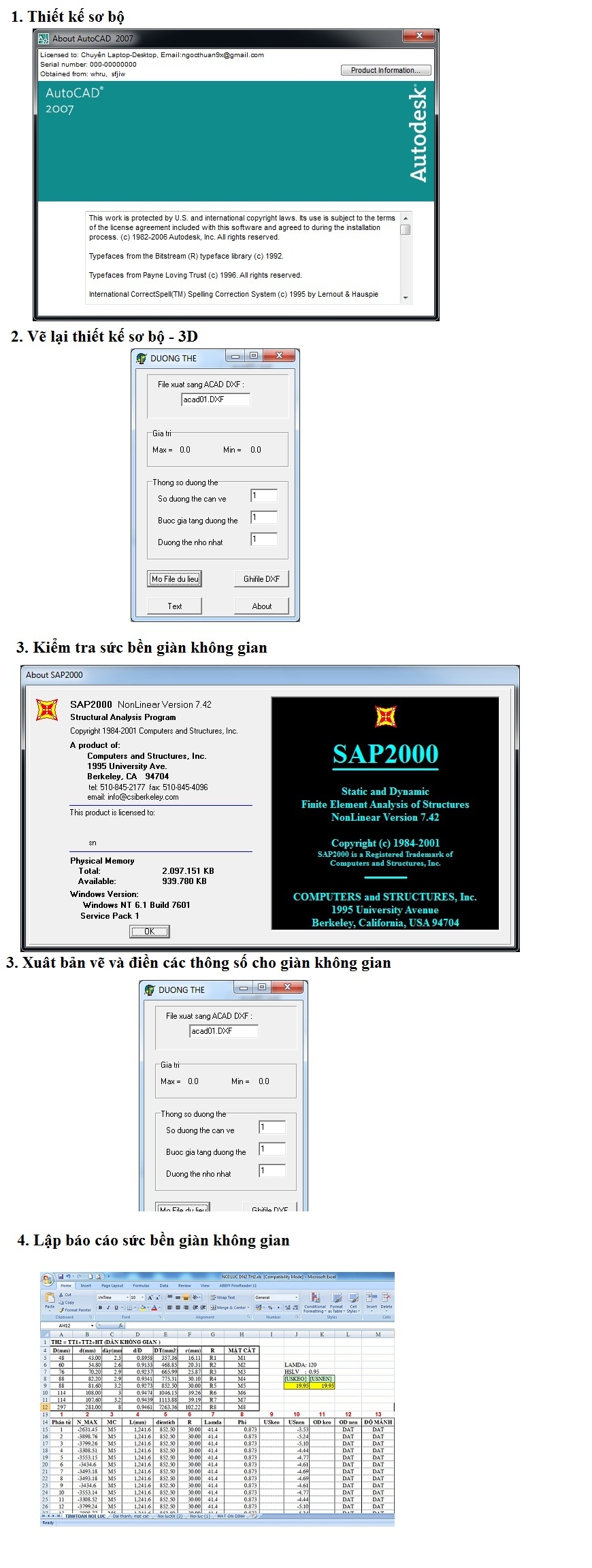 Thiết kế giàn không gian